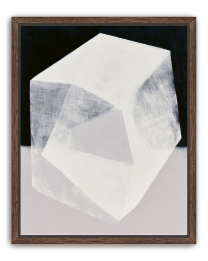 Milkwhite facets in deep black
