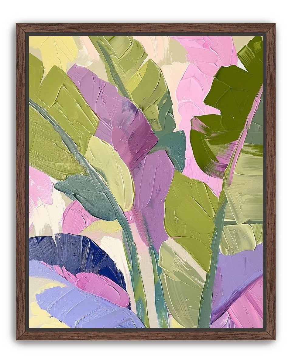 Layered palette knife paint