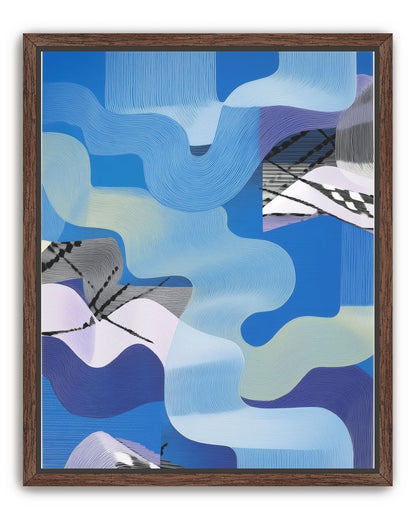 Waves within blue blocks