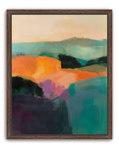 Teal Pressed Against Orange