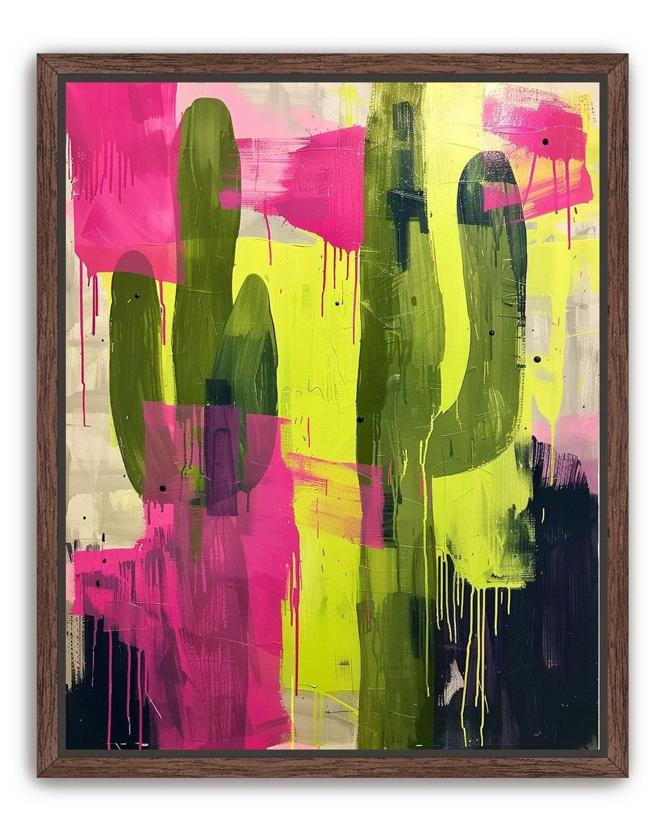 Dark columns within neon wash