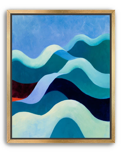 Pale bands across deep blue