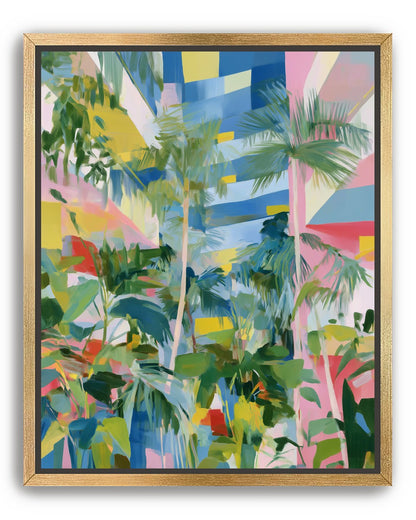Palm shadows on color fields