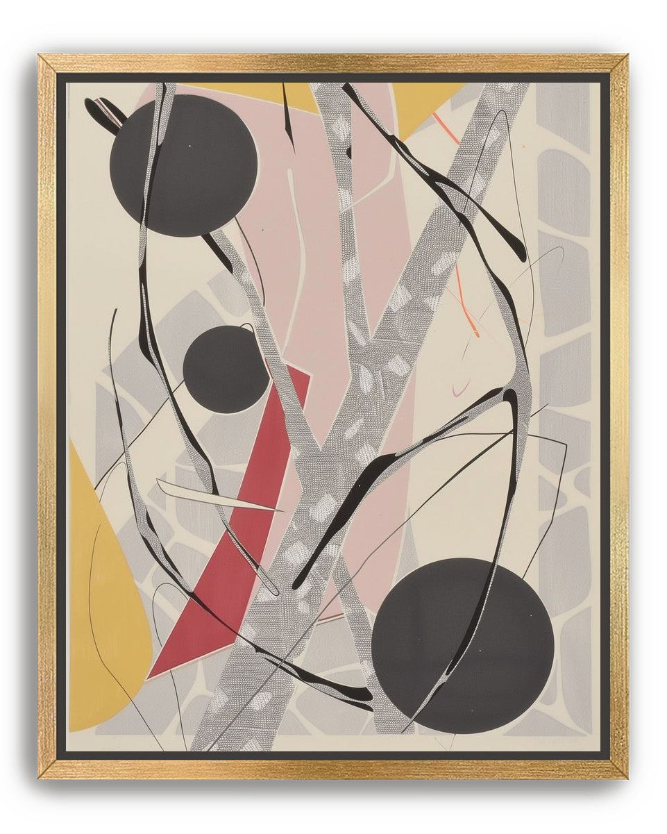 Layered circles with red wedge