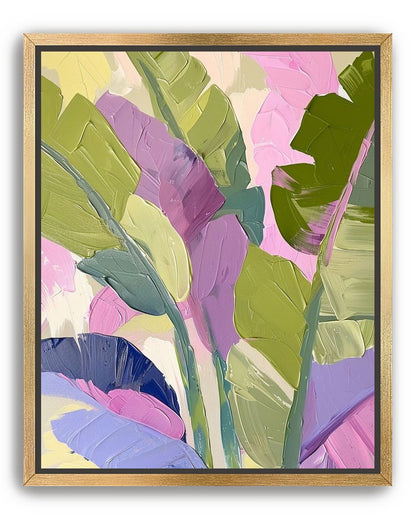 Layered palette knife paint