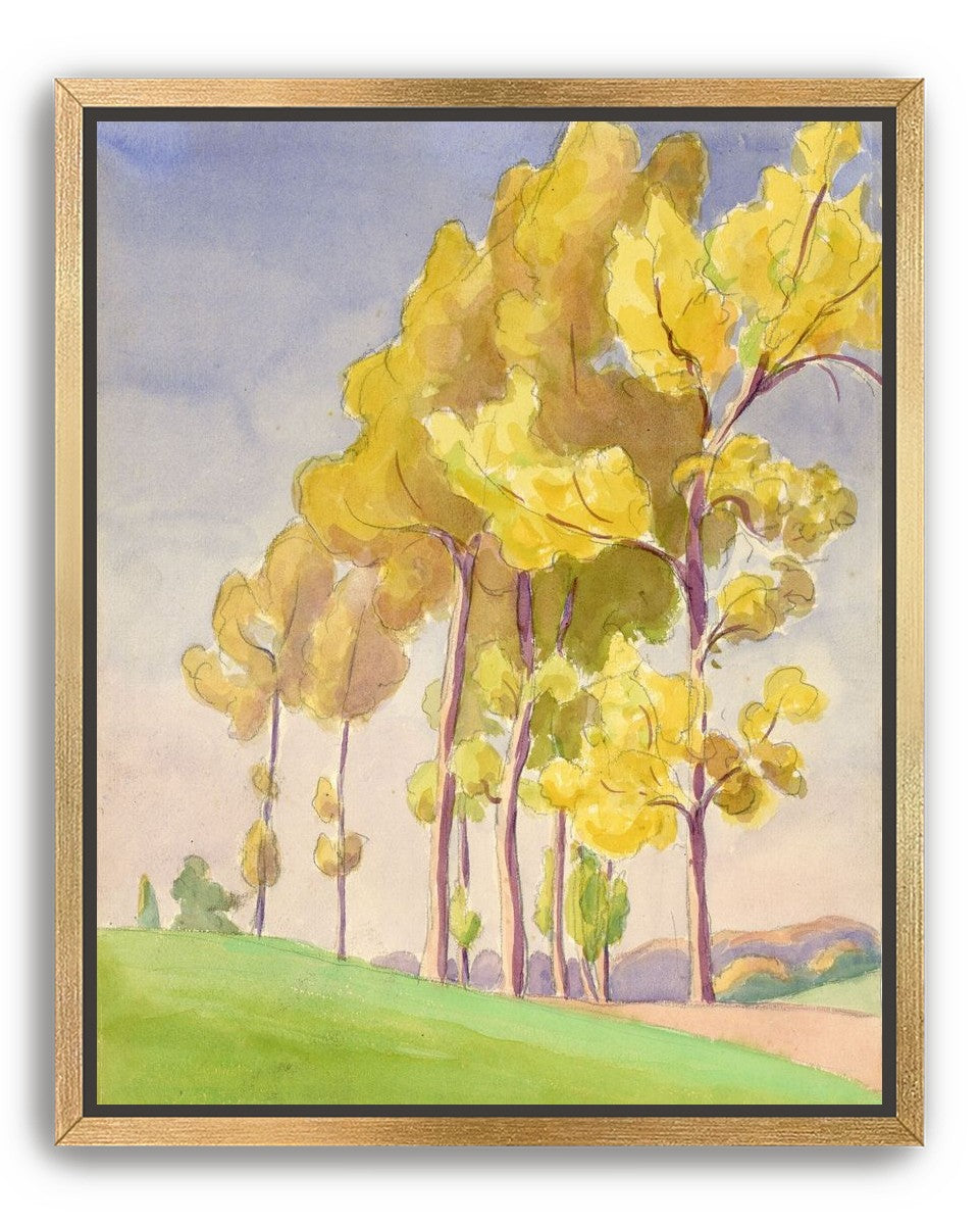 Yellow crowns on the hill