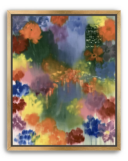 City lights in painted bloom