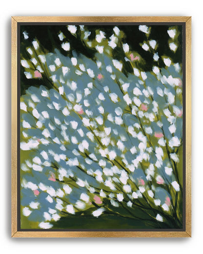 Pink breaks the white field