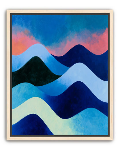 Layered blue hills at dusk