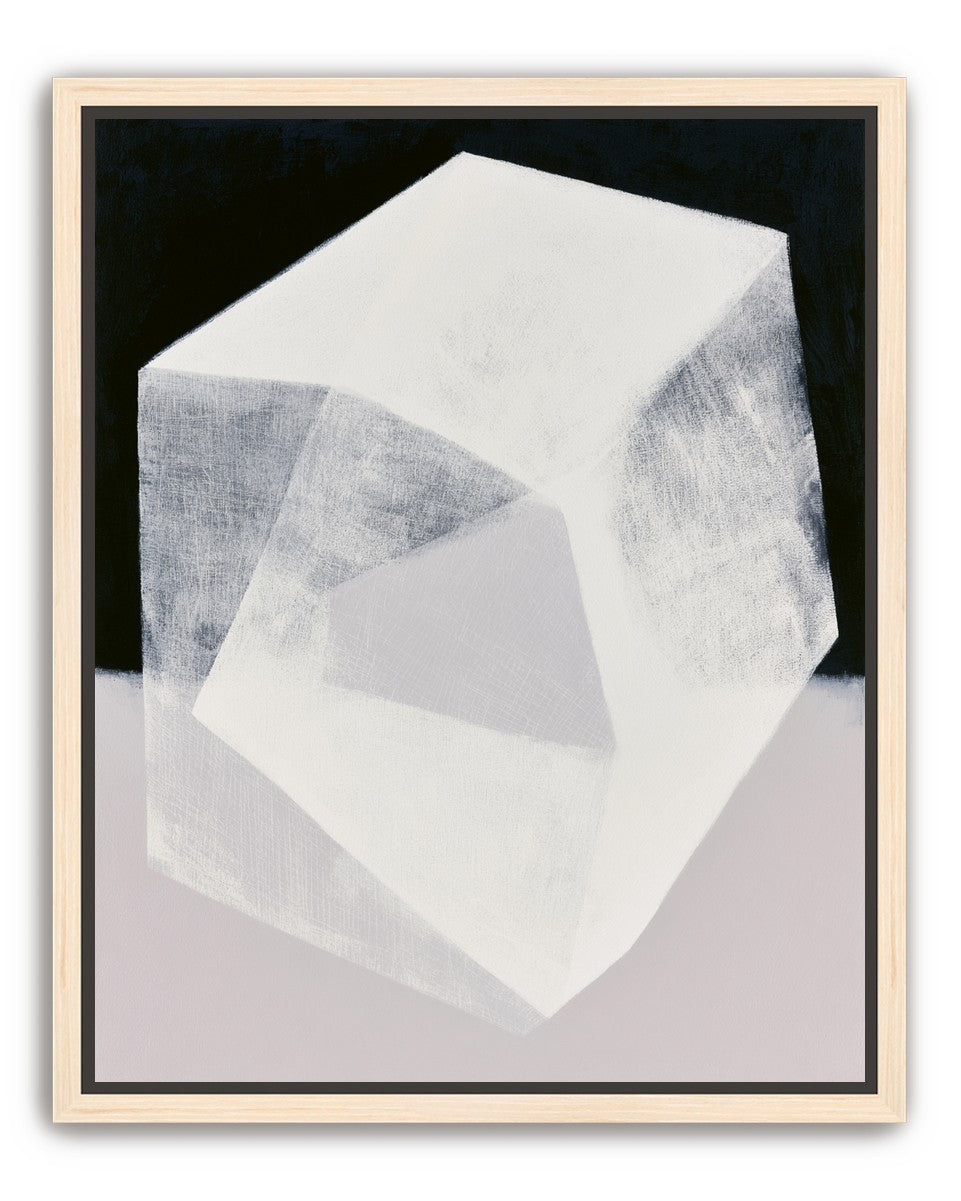 Milkwhite facets in deep black