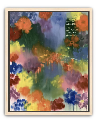 City lights in painted bloom