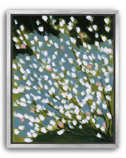 Pink breaks the white field