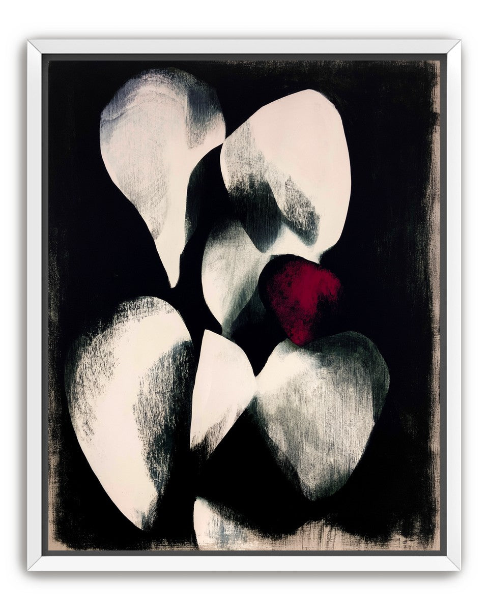 Red petal in shadowed bloom