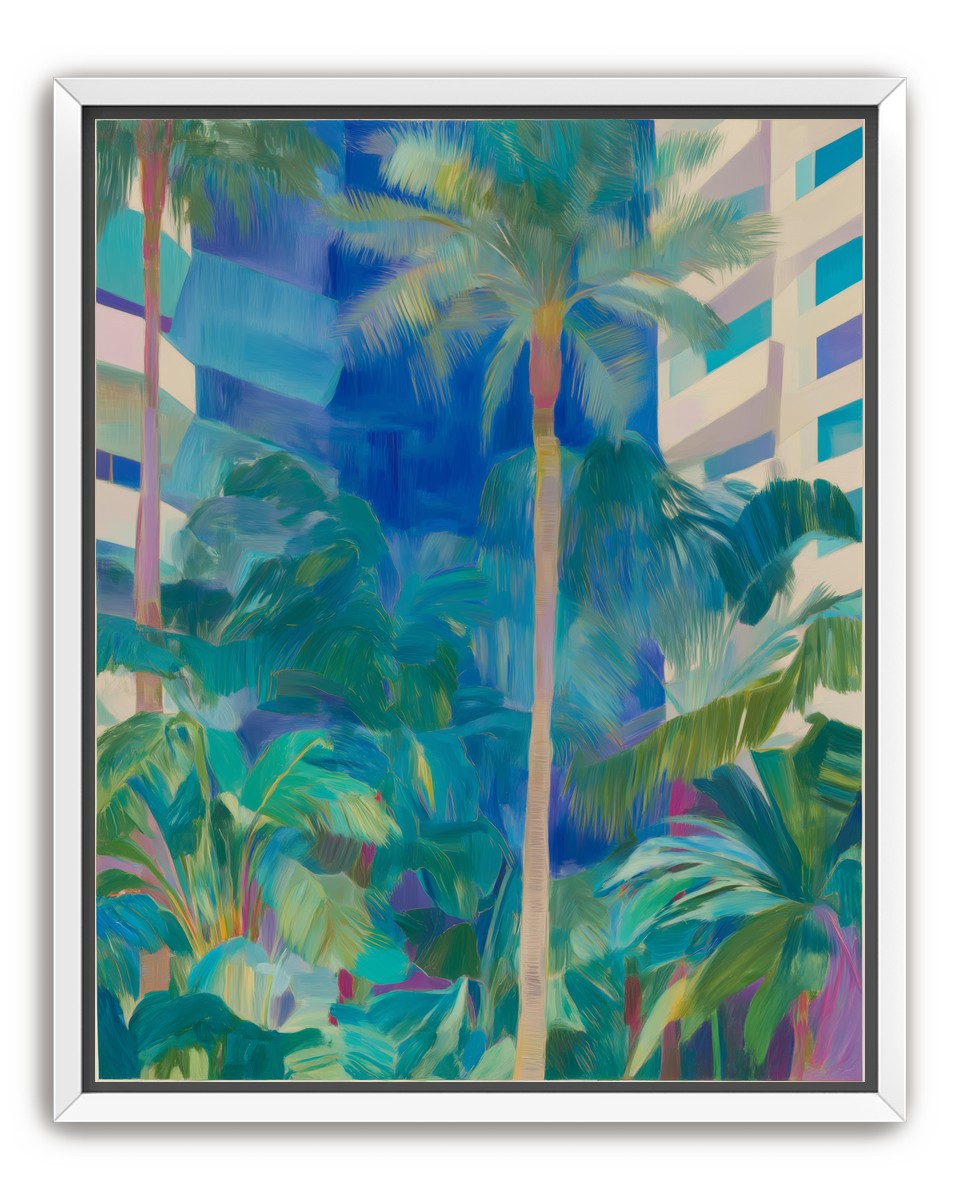 Palm shade between towers