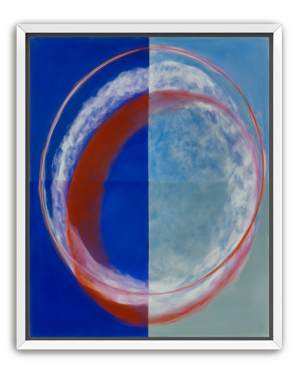 Red rim on divided blue