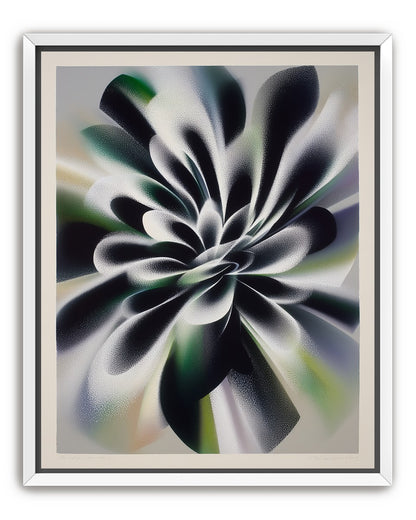 Speckled bloom in motion