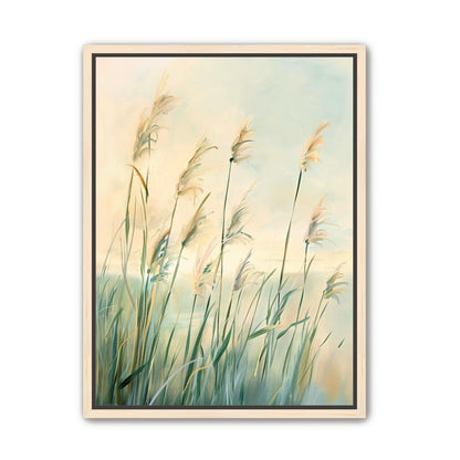 Peach light on reeds