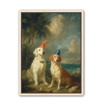Party hats by the sea