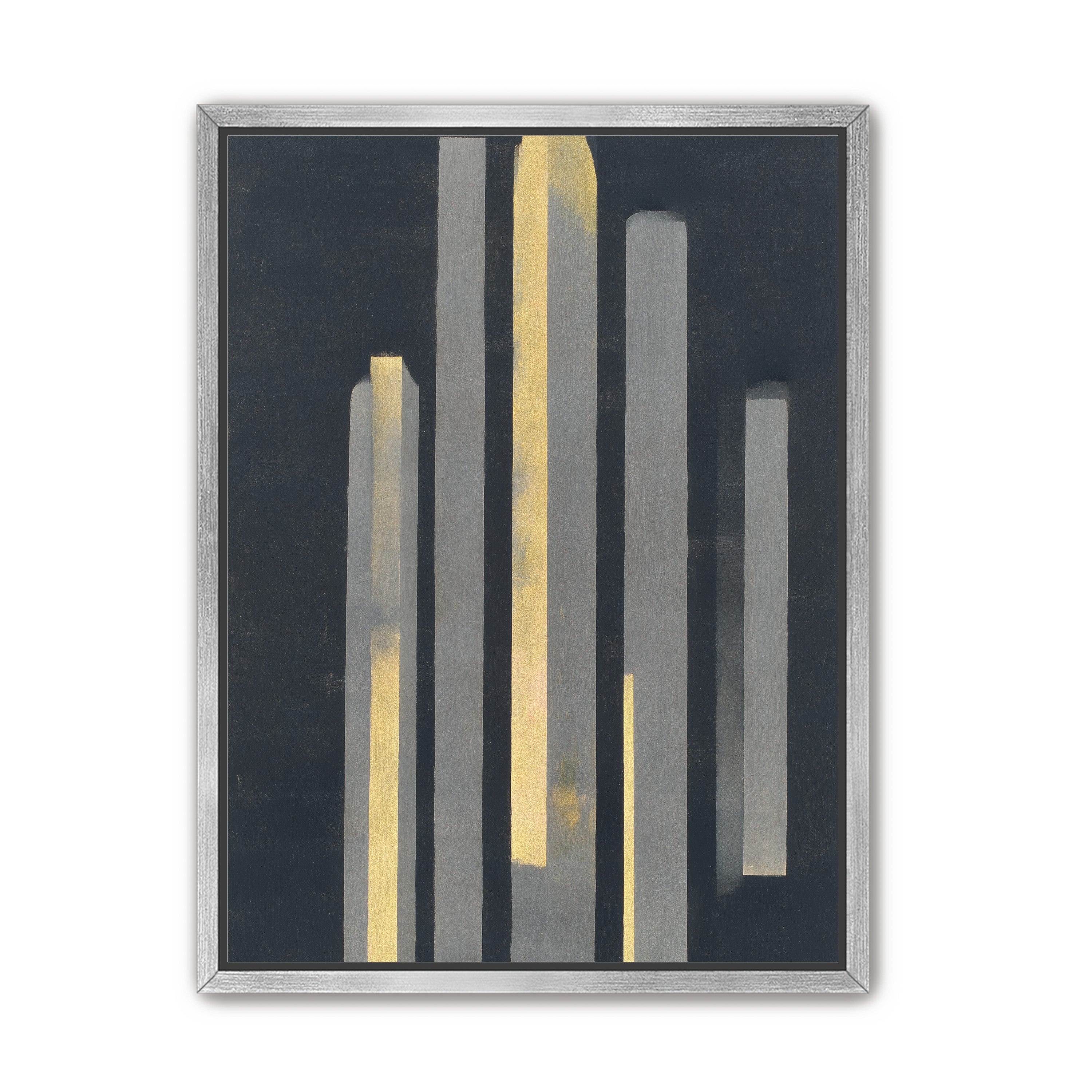 Yellow seeping through gray bars