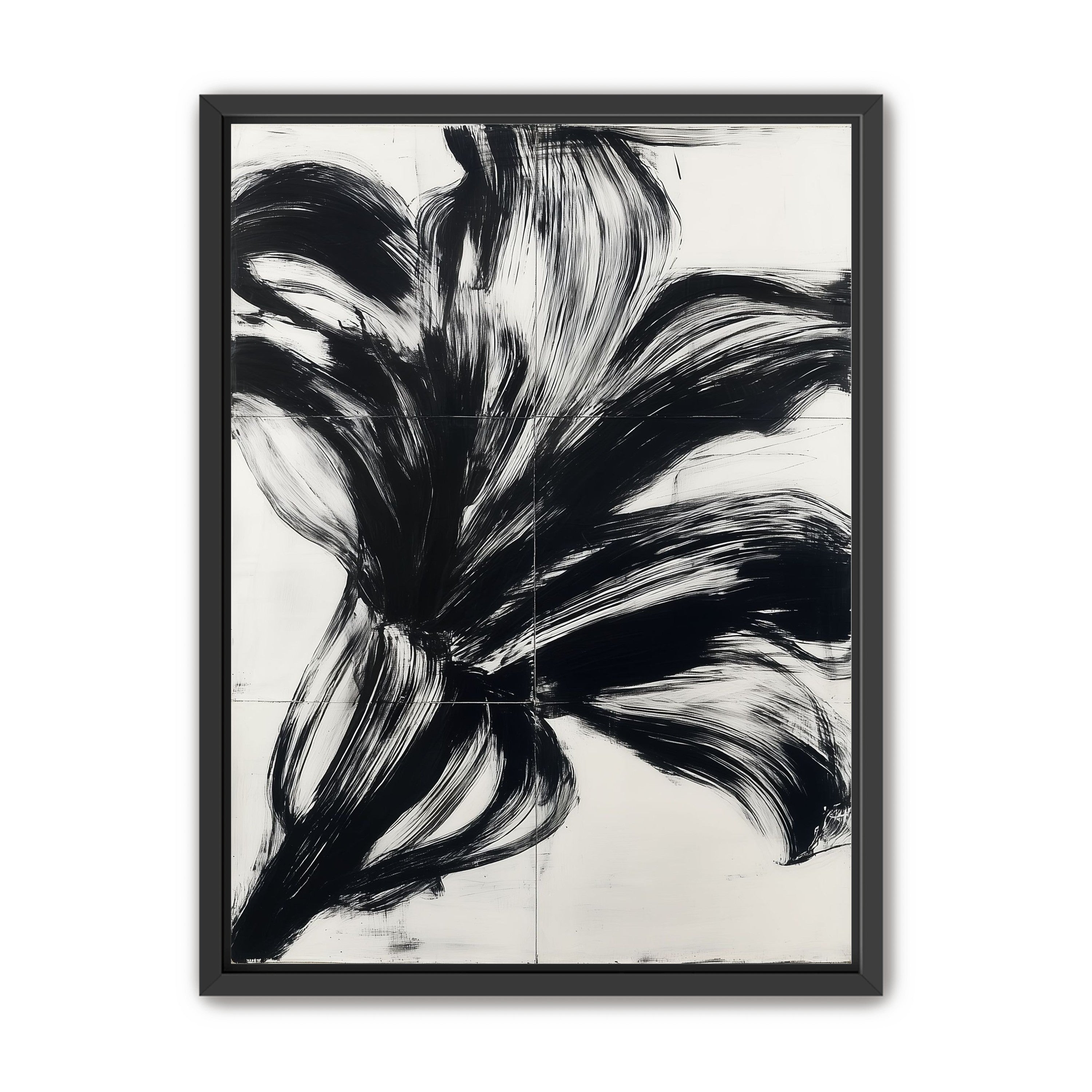 Black surge on white grid