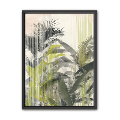 Chartreuse rain through palms