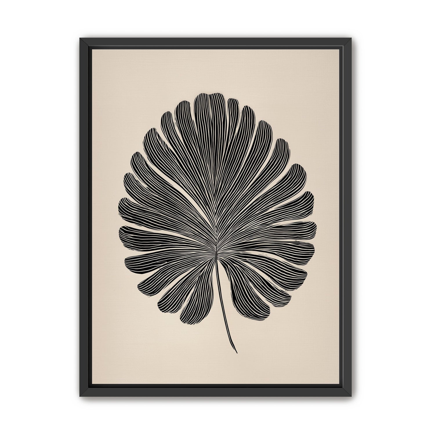 Striped fan leaf alone