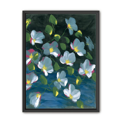 Pale blooms on black