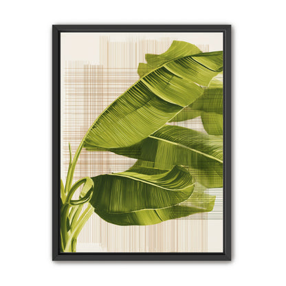 Banana leaves against the grid