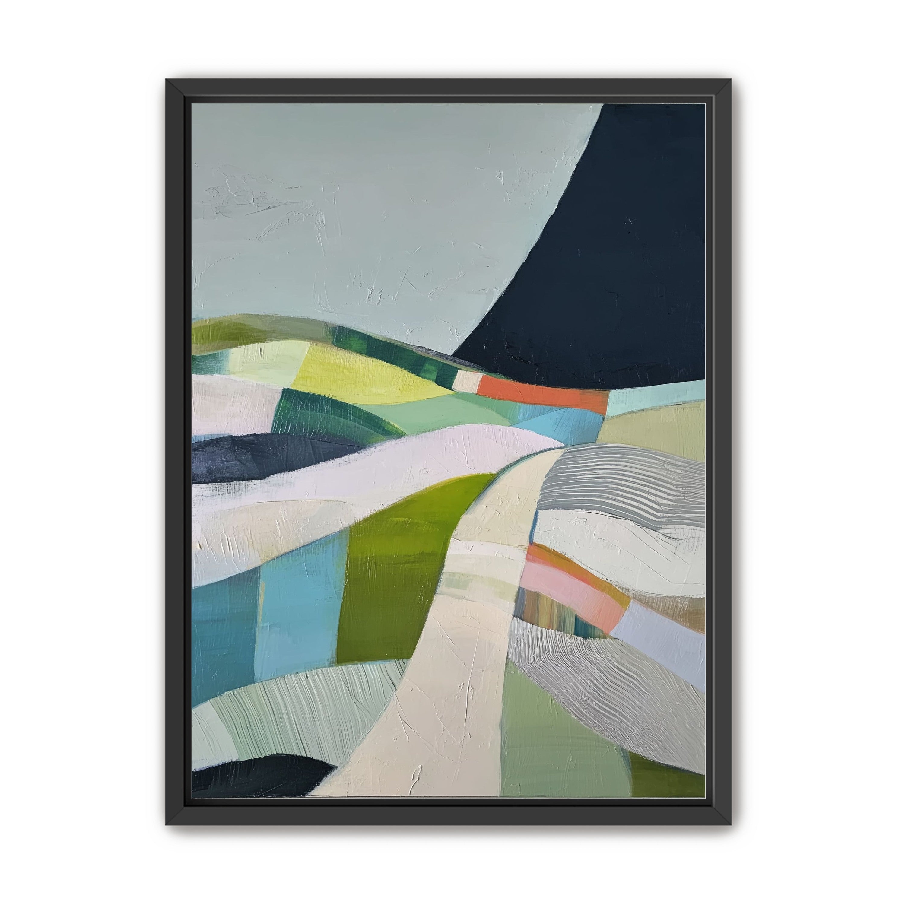 Fields beneath the dark mountain