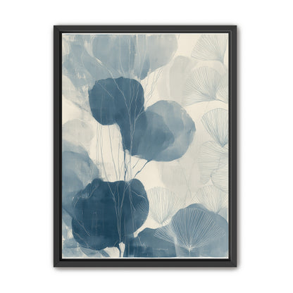 Ginkgo fans among round leaves