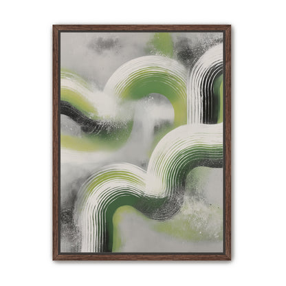 White arcs in green haze