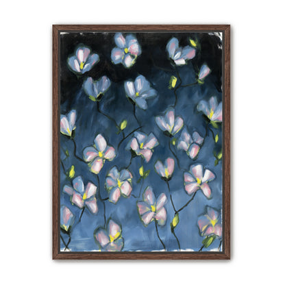 Soft blossoms in blue dusk