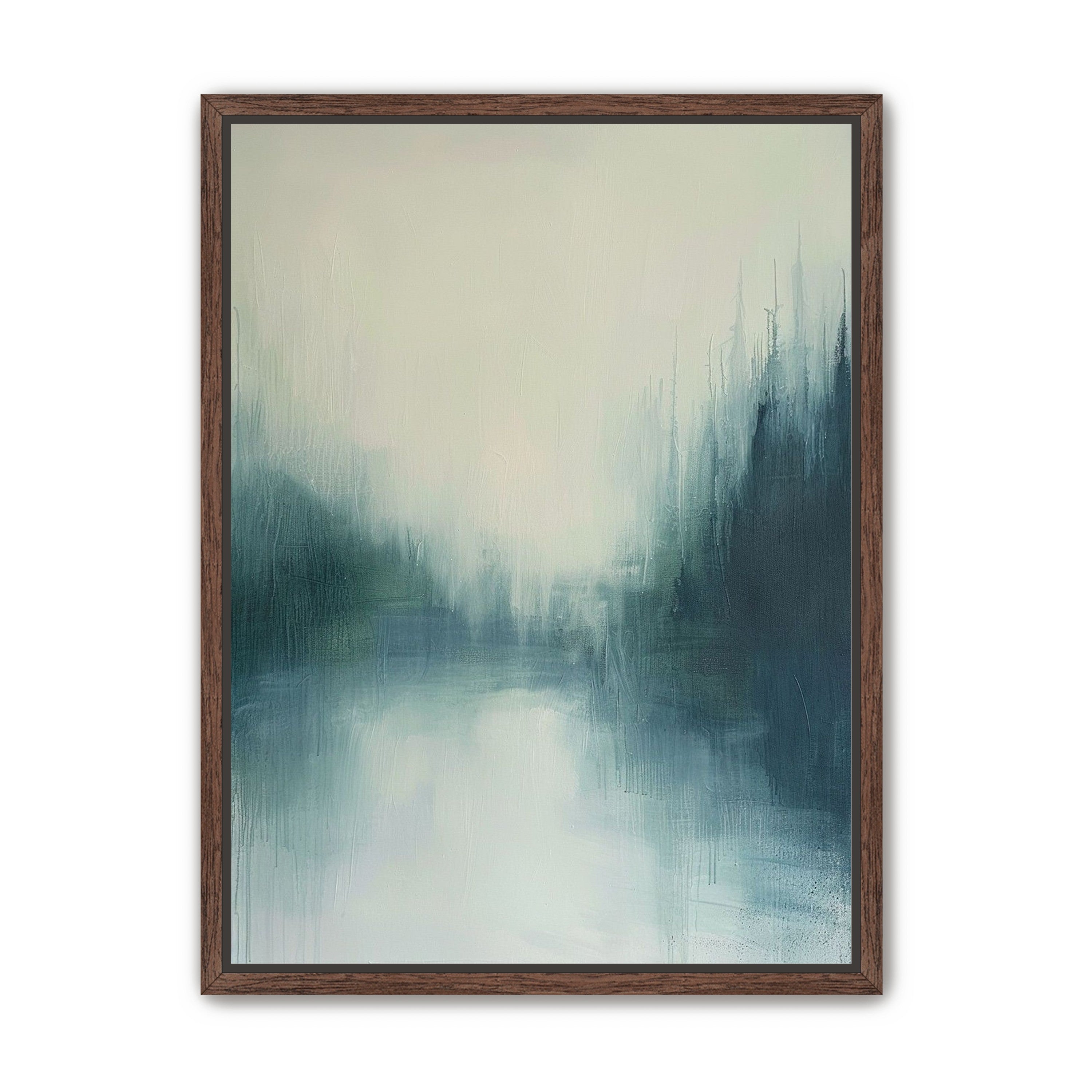 Pale sun over still water