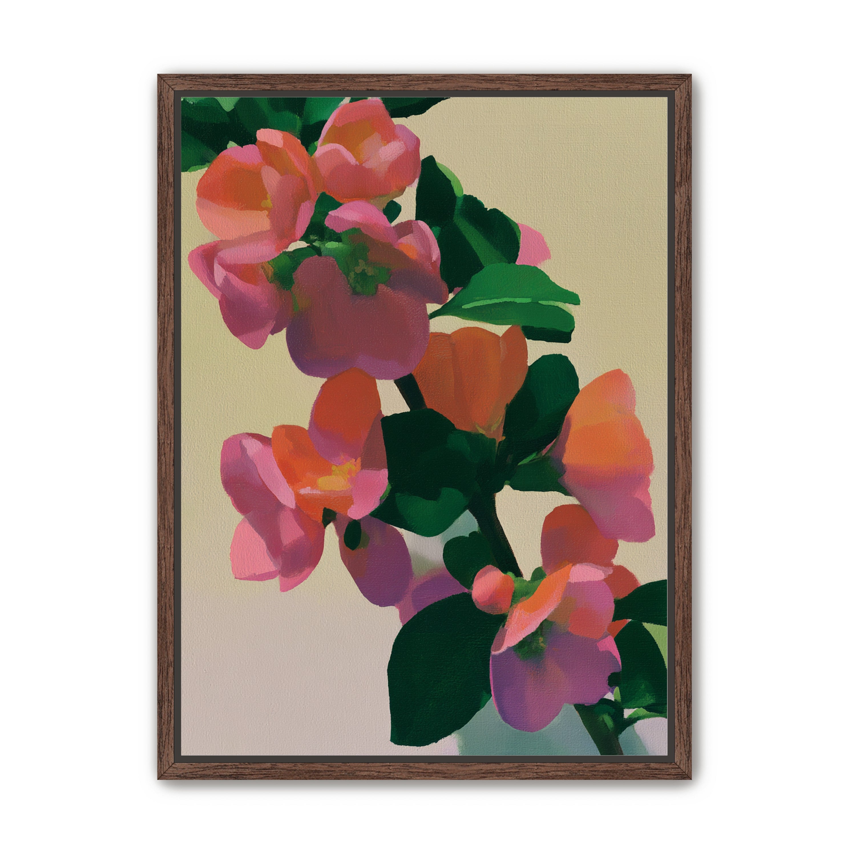 Flowers among dark leaves