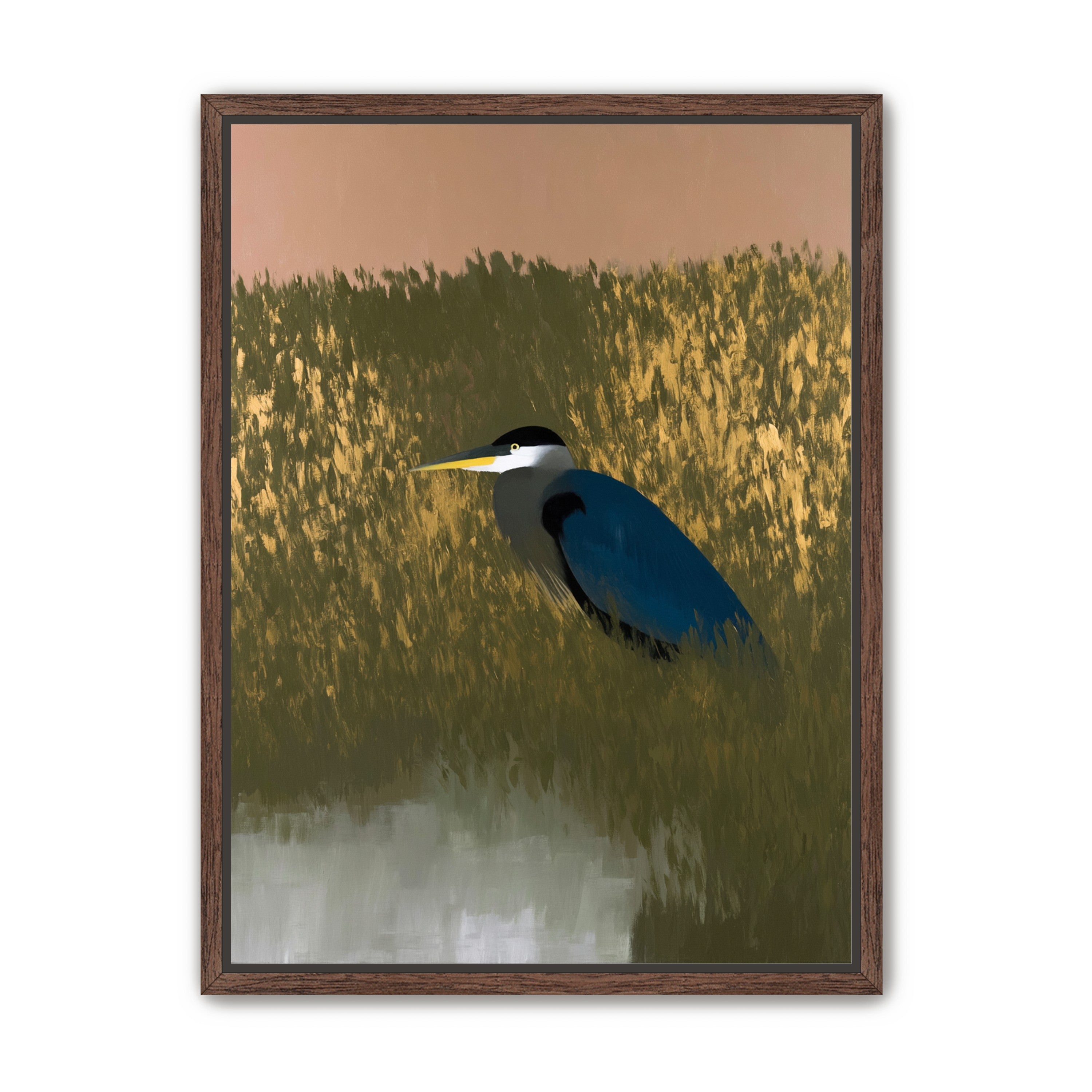 Heron among the reeds