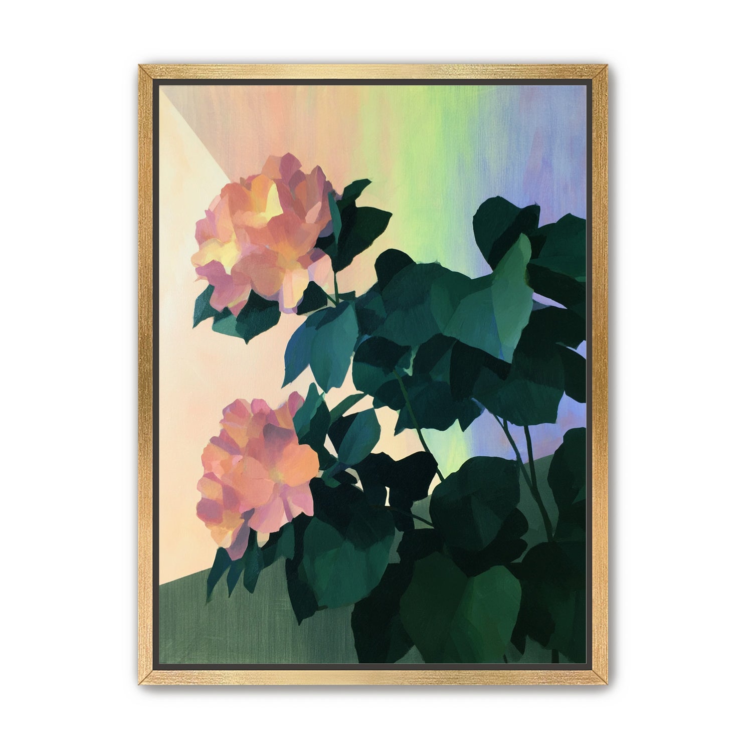 Roses against a pastel sky