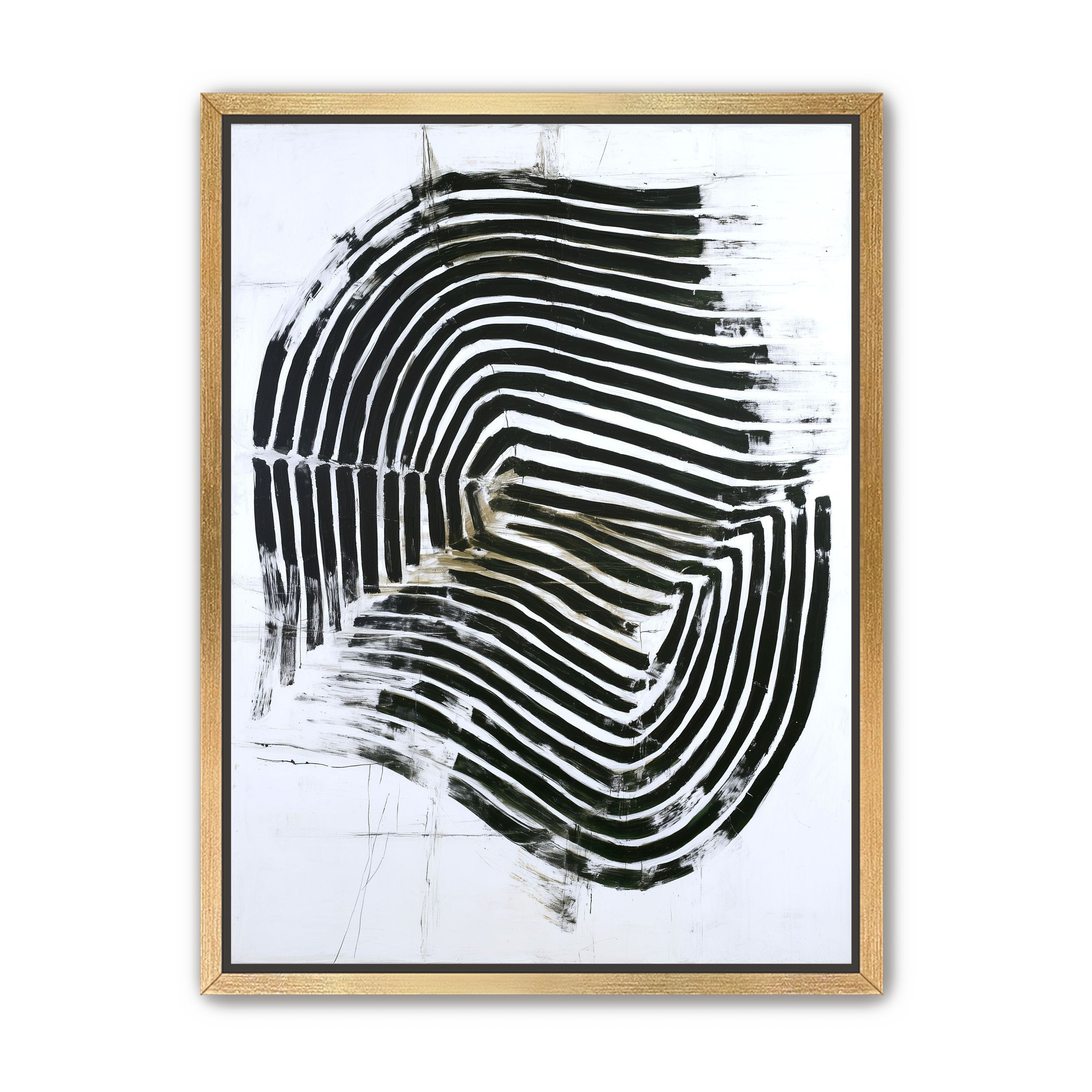 Black bands turning inward