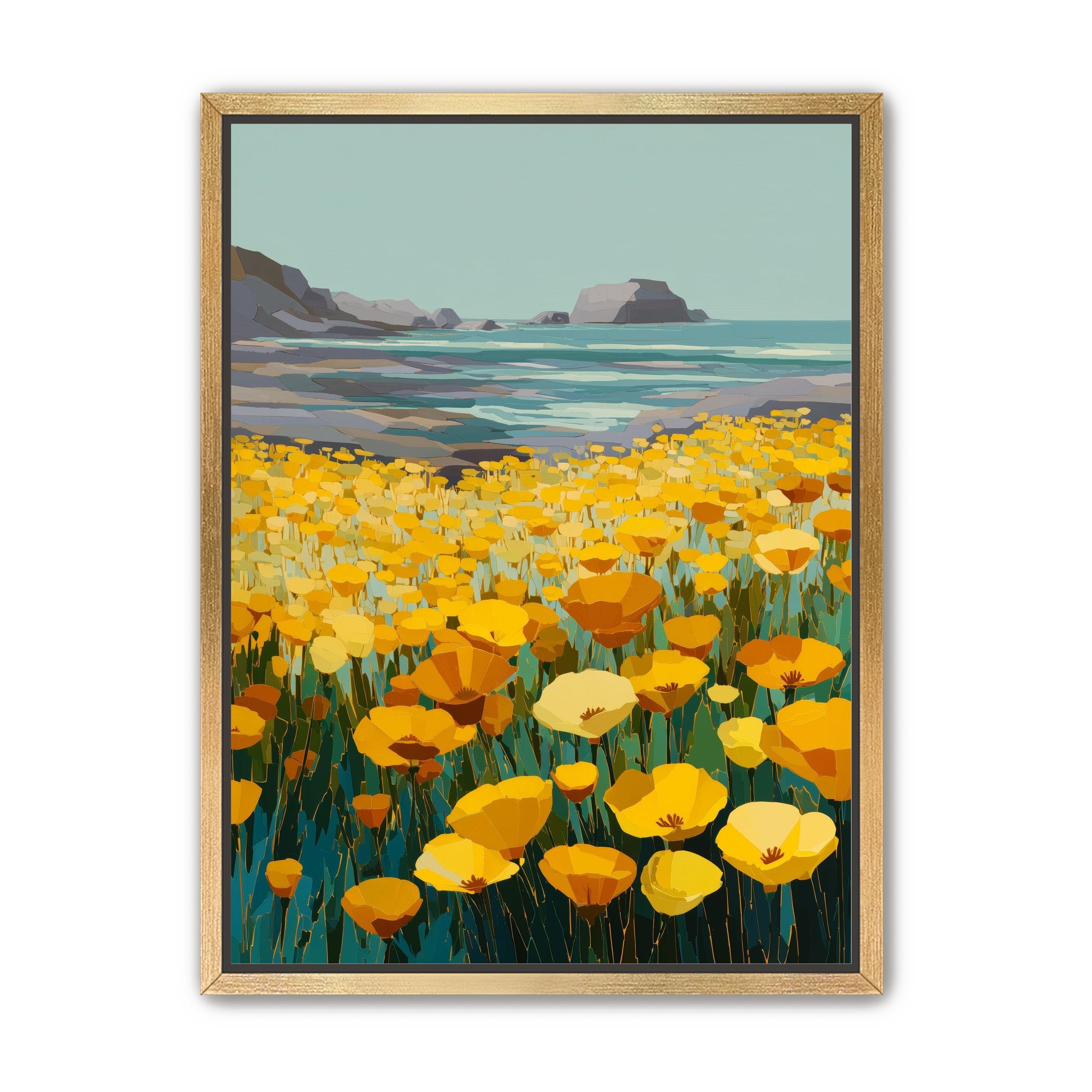 Poppy Field Facing the Pacific