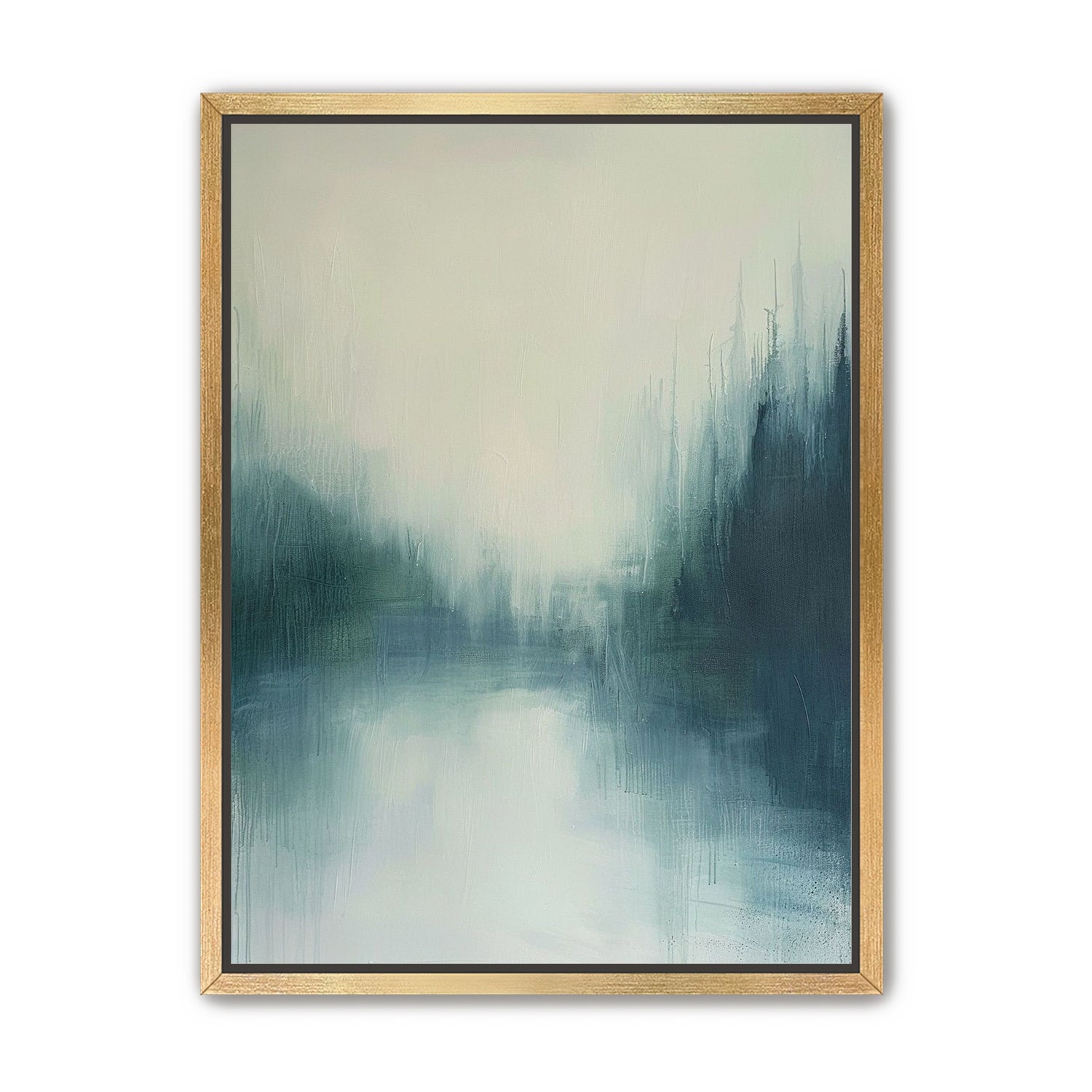 Pale sun over still water