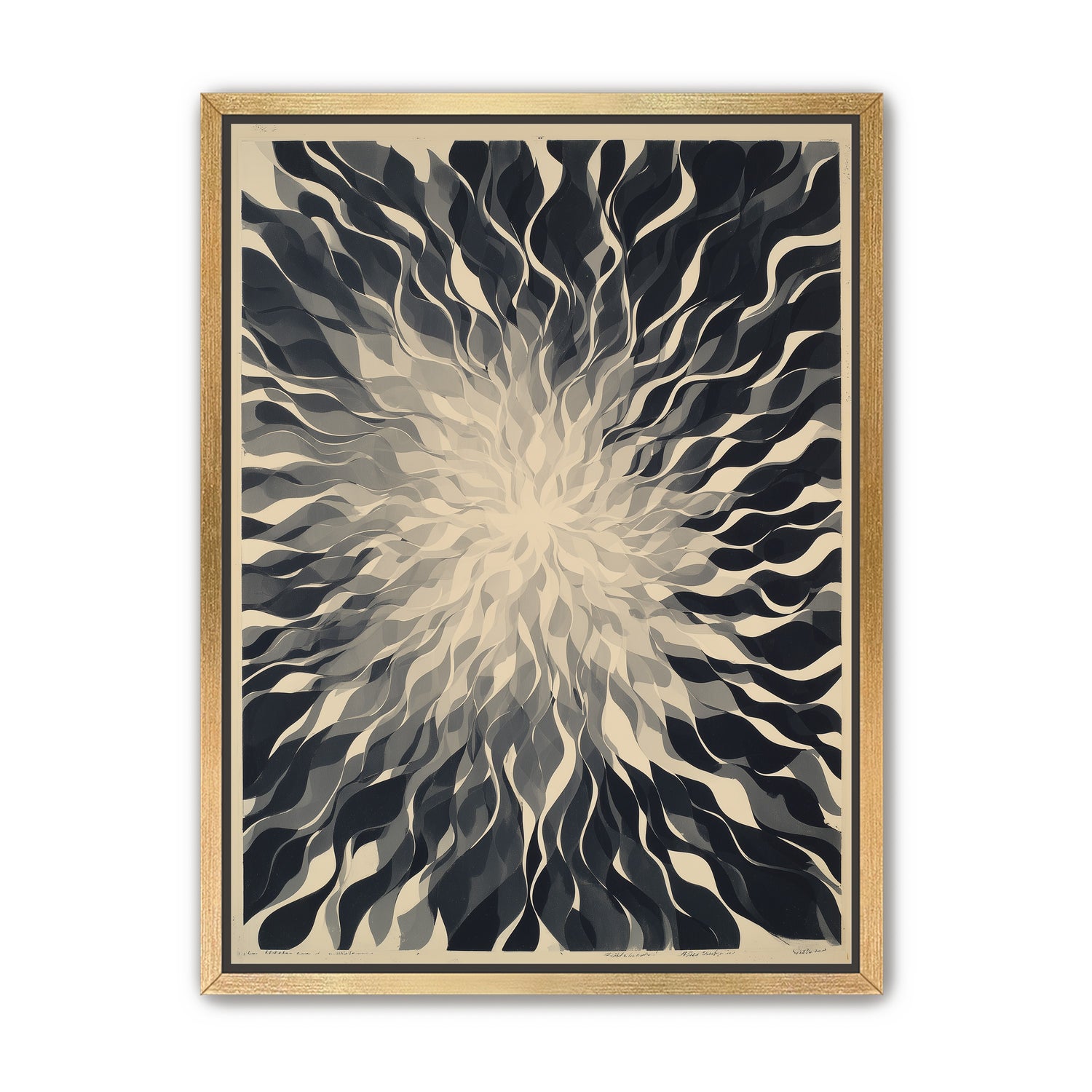 Pale center in black sweep