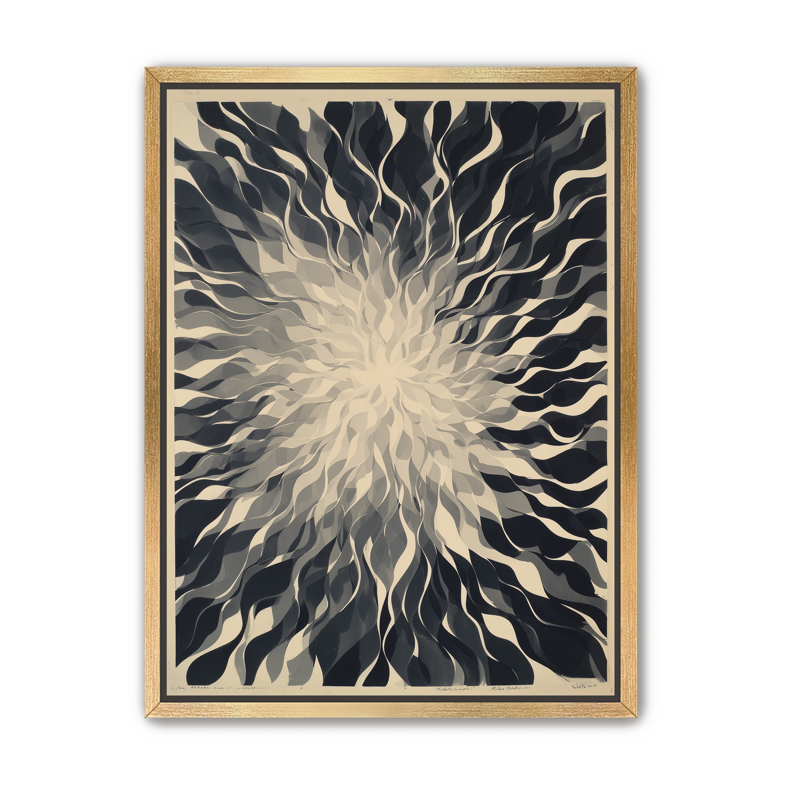 Pale center in black sweep