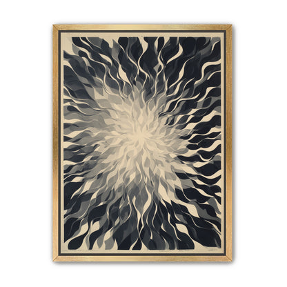 Pale center in black sweep