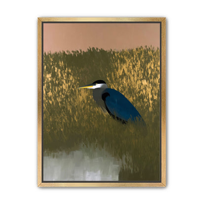 Heron among the reeds