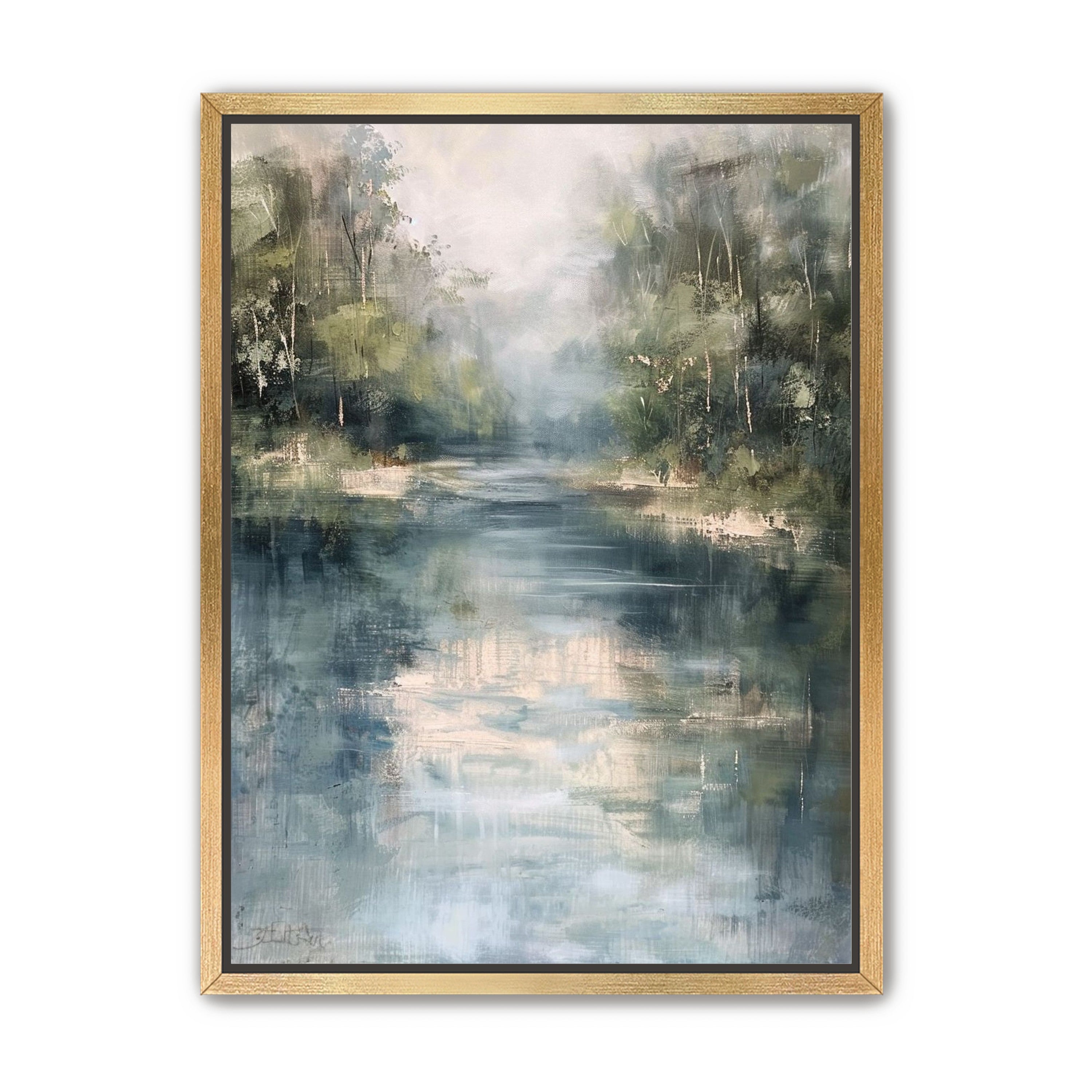 Pale sky in blue water