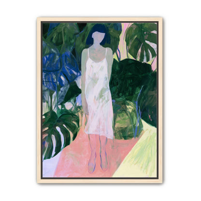 White slip in green shade