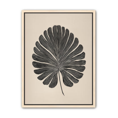 Striped fan leaf alone