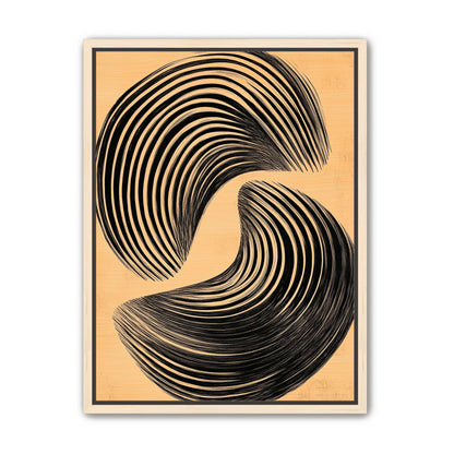 Black spiral on tan ground