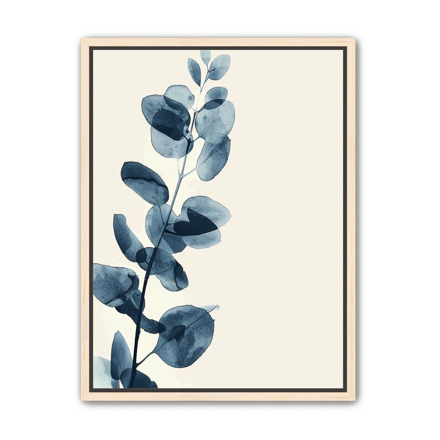 Blue leaves on pale air
