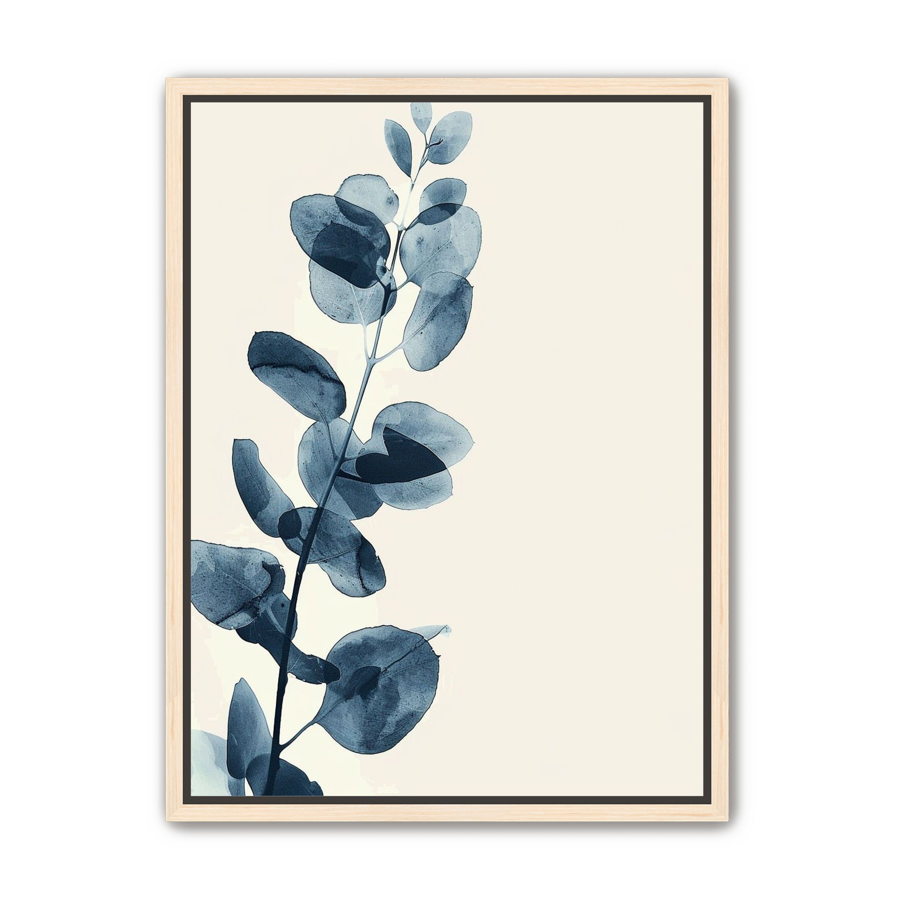 Blue leaves on pale air