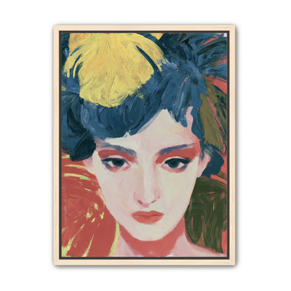 Yellow weight over her gaze